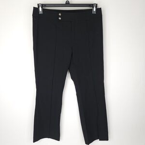 Ralph Lauren Pants Womens 8 Vintage Dress Bootcut Stretch Black Nylon Read